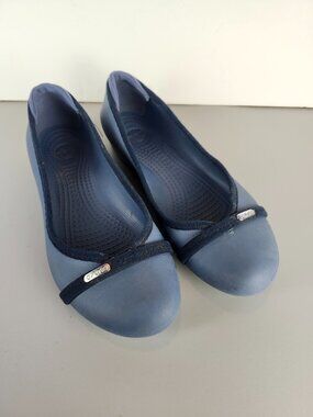 Crocs Cap Toe Mirror Ballet Flats Size 9